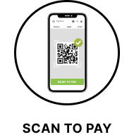 an icon displaying how you scan to pay with a cellphone